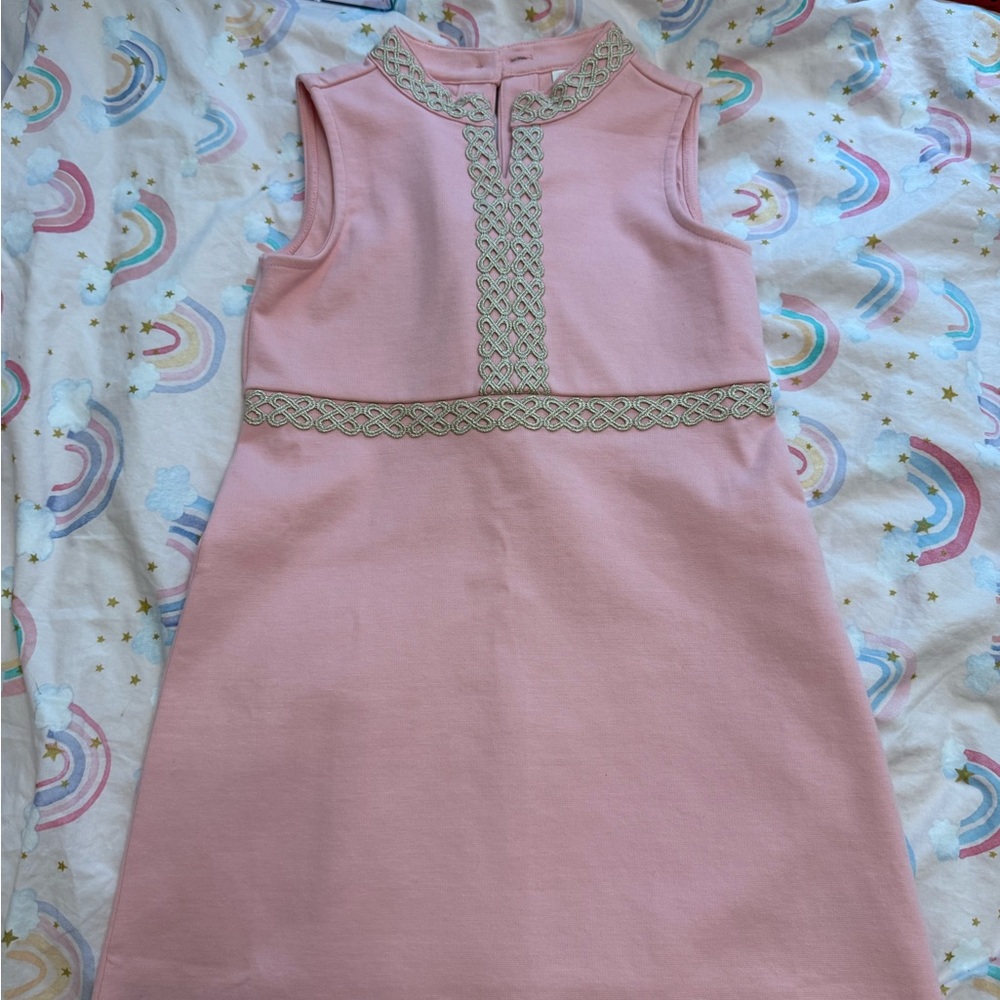 Janie and Jack Pink Sheath Dress with Mock Neck